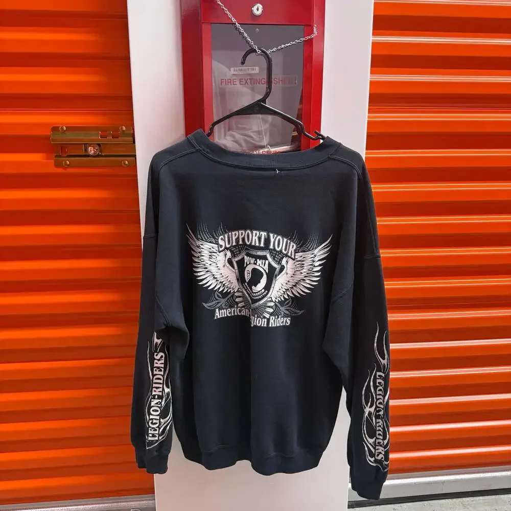 Gildan Heavy Blend American Legion Riders POW-MIA Graphic Sweatshirt